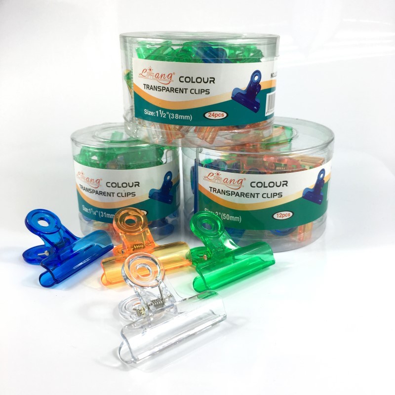 

24pcs/pack 31mm Plastic Money Letter Paper File Clamps Clip For Office School Students Ticket holder Bag folder