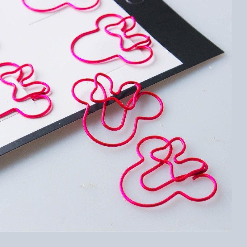 

Red Color Mouse Cute Clip Paper Special-shaped Pin Clip Paper Clip Bookmark Office Accessories Paperclips Metal Paper Clips
