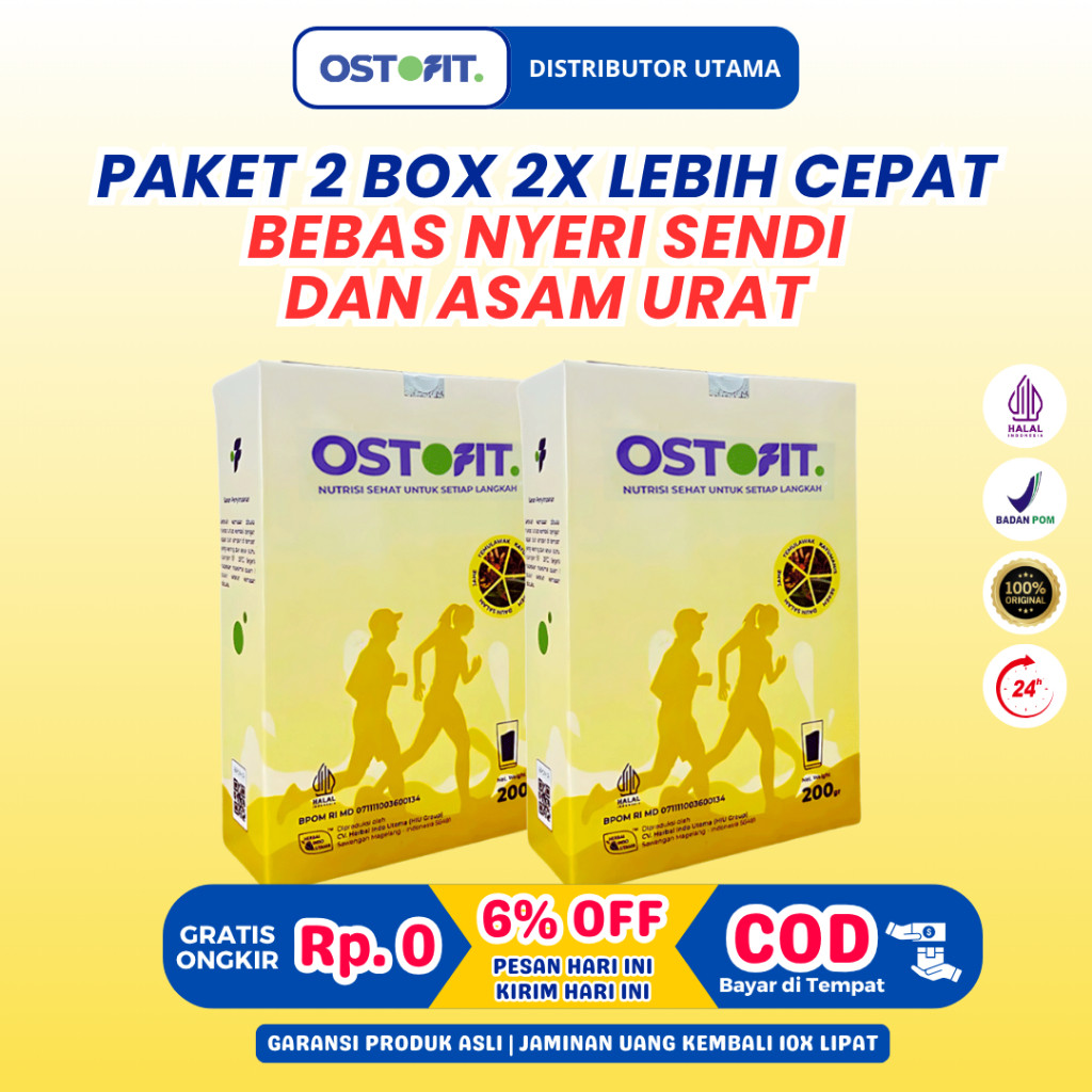 

OSTOFIT - Paket 2 Box Susu Herbal Menyembuhkan Nyeri Sendi dan Asam Urat Tanpa Efek Samping