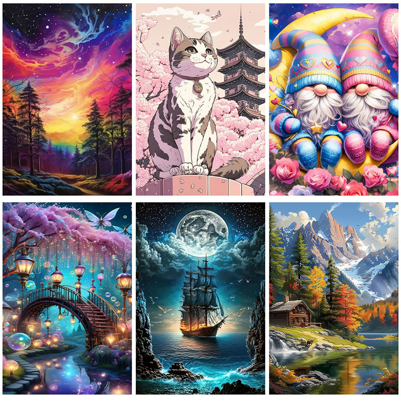 

5D Diy Diamond Paintings Kits New 2025 Accessories 30x40 cm Wall Art Diamond Art Painting Kits Embroidery Full Crystal Mosaic