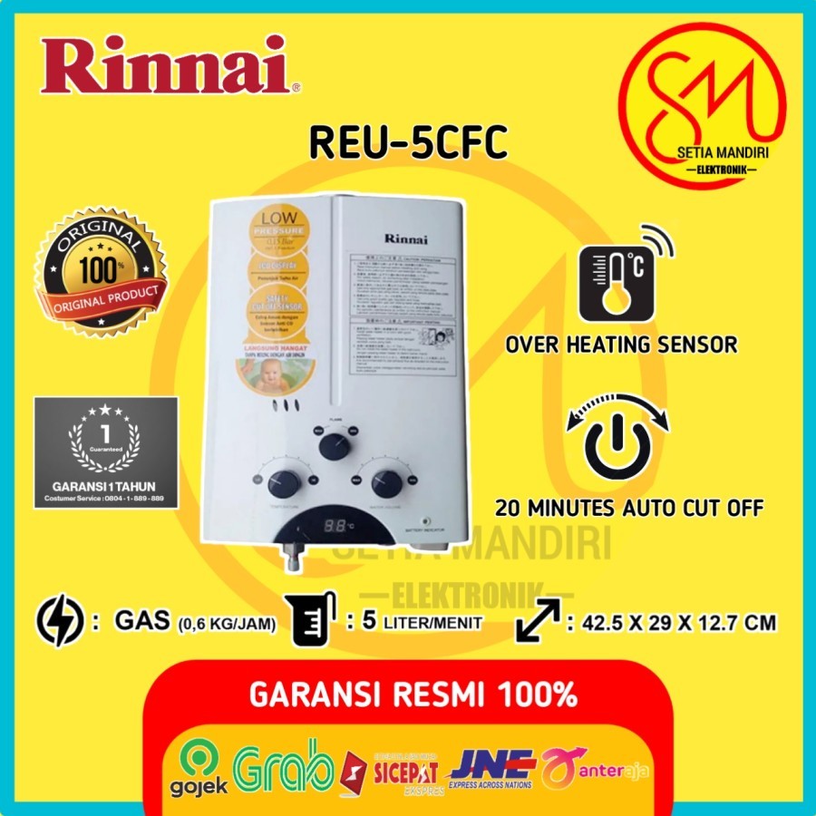 RINNAI REU5CFC Gas Water Heater - REU-5CFC