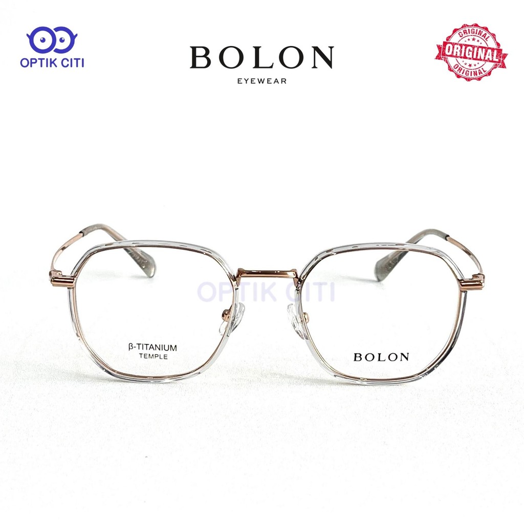 Frame Kacamata Titanium Kotak Wanita Original  Bolon BJ 6086 - B12