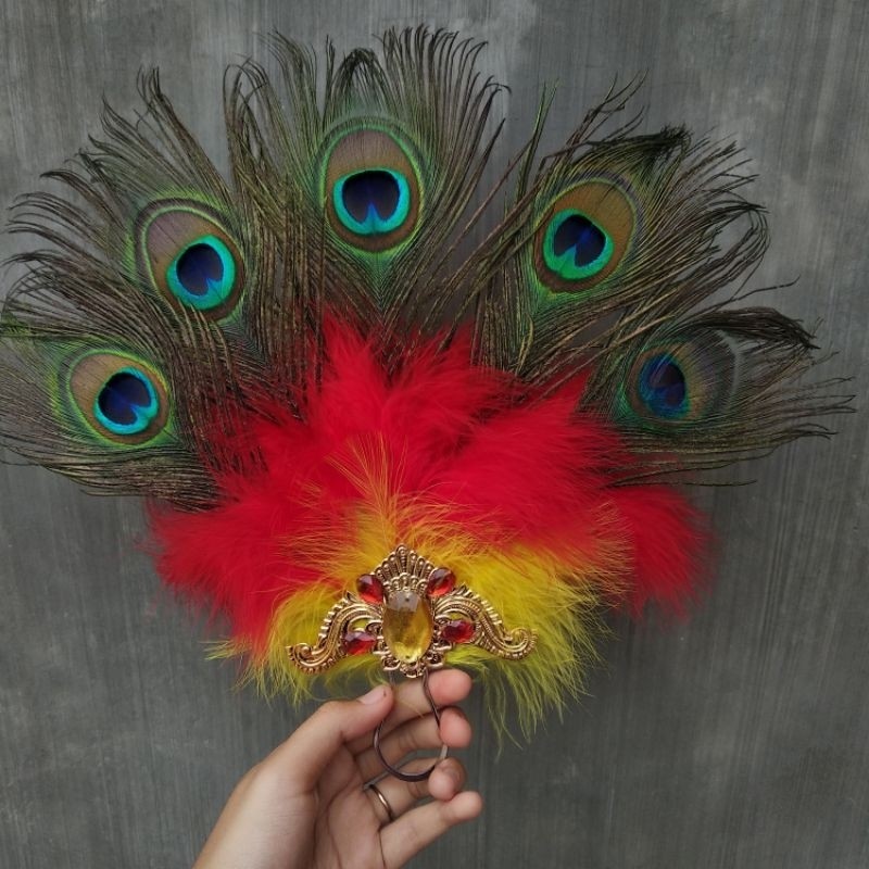 

DC___ Tusuk Sanggul Merak/Hiasan Kepala Bulu/Aksesoris Tari