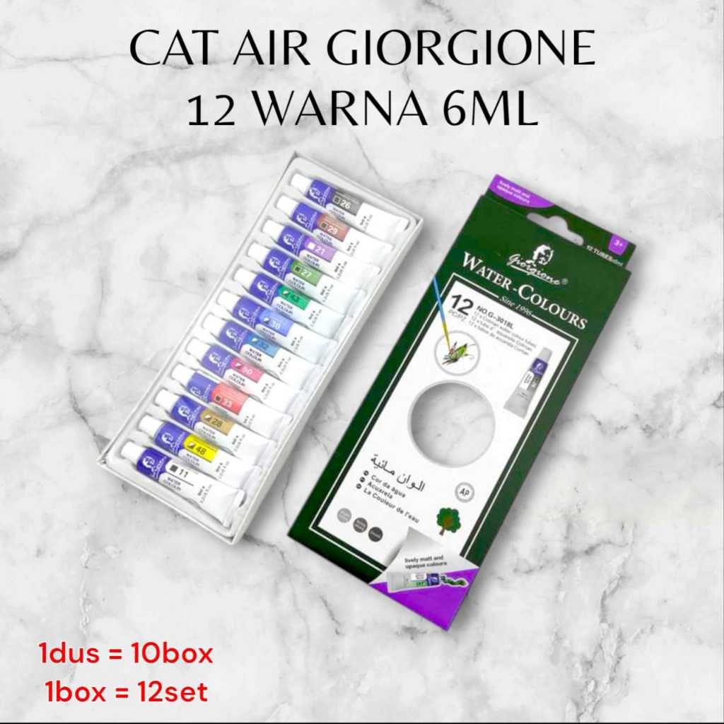 

[SDW] pekanbaru/GIORGIONE CAT AIR WATER-COLOURS 12 WARNA 6ML
