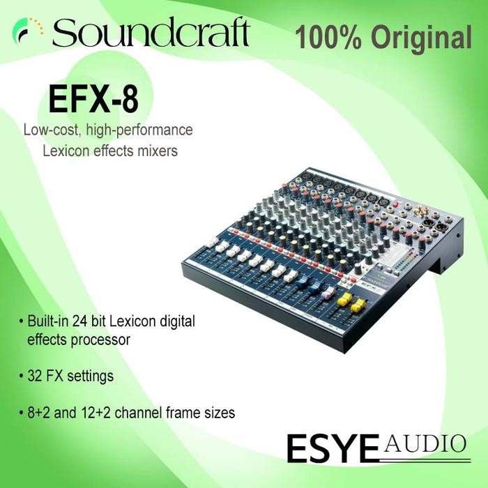 MIXER AUDIO SOUNDCRAFT EFX8 ORIGINAL EFX 8 CHANNEL