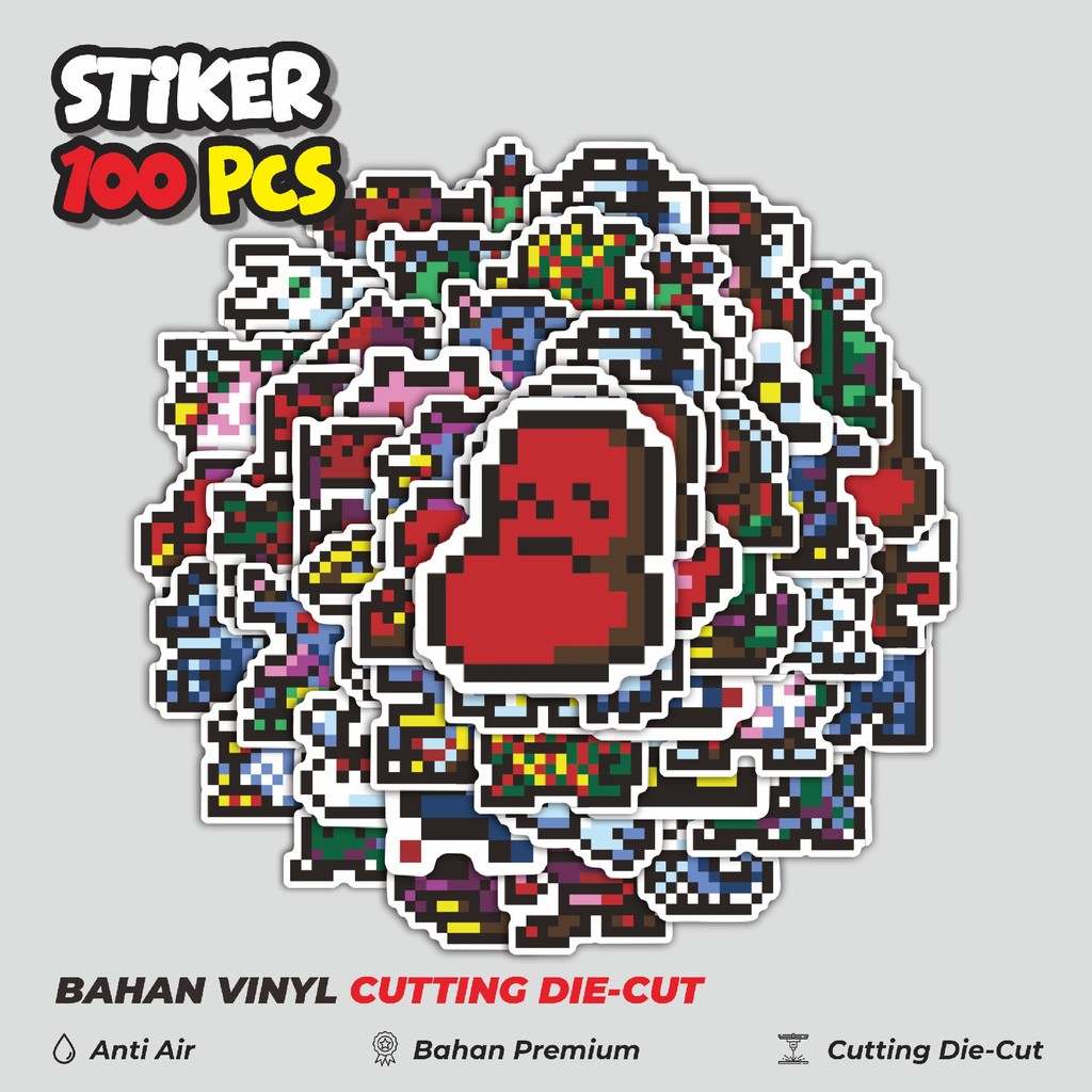 

Terbaru! 50 pcs Stiker Pixel Digimon V19 Dekorasi Lucu Kreatif untuk Notebook, Skateboard, HP