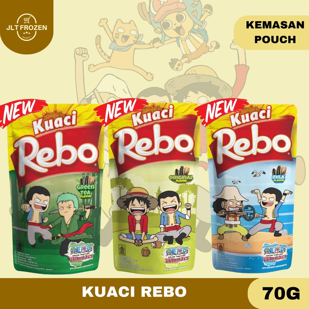 

Kuaci Rebo Kemasan Pouch 70G / Kuaci Rebo 70G / Original / Milk Flavor / Green Tea