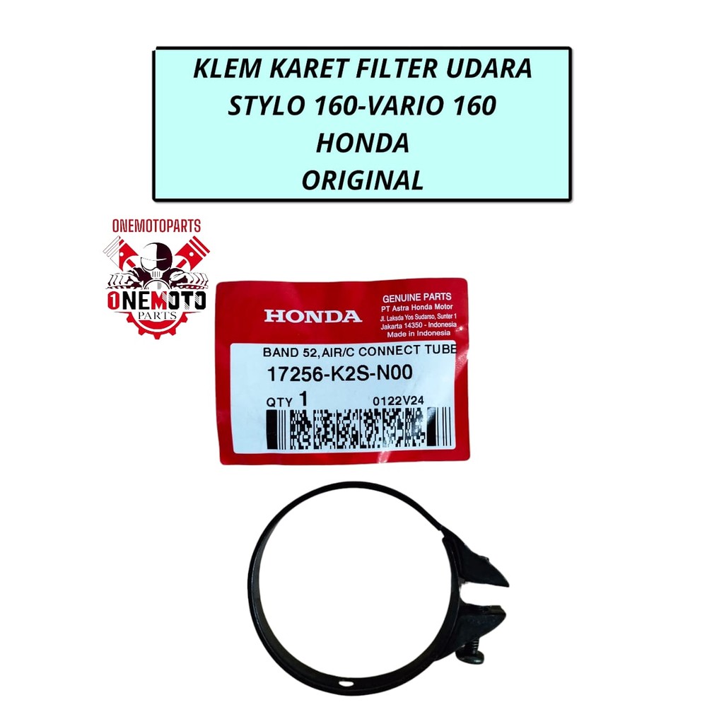 KLEM KARET FILTER UDARA STYLO VARIO 160 HONDA 17256-K2S-N00 ORIGINAL