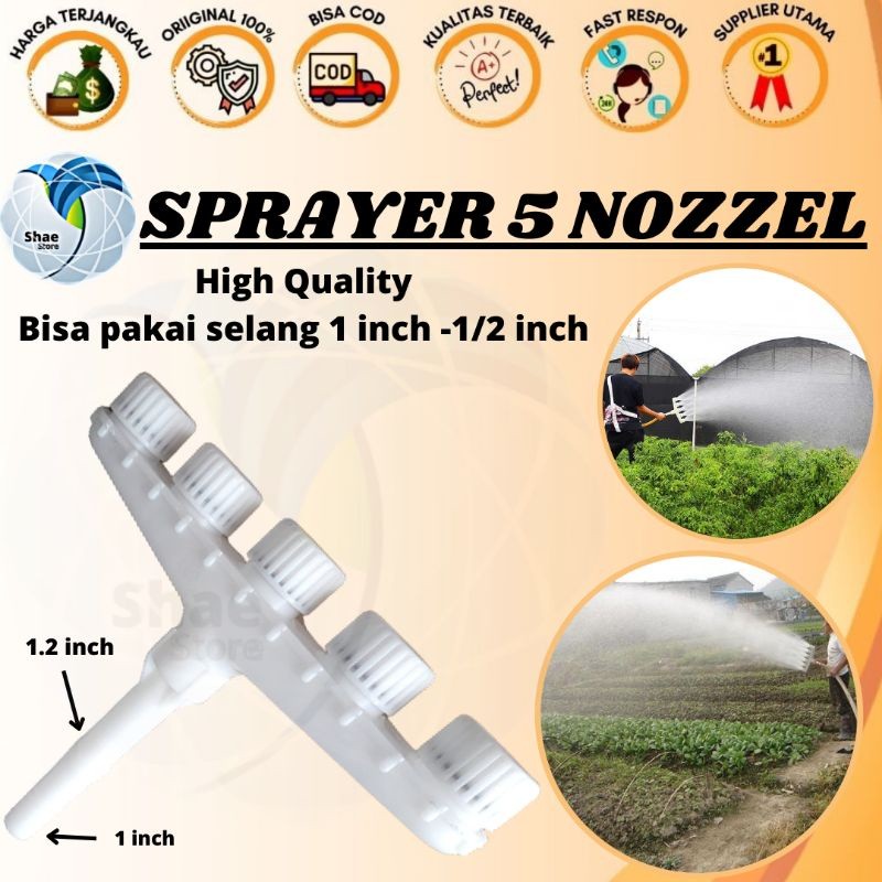 TERLARISSPRAYER SPRINKLER 5 NOZZEL ALAT SIRAM MANUAL TAMAN KEBUN GARDEN BAWANG MERAH