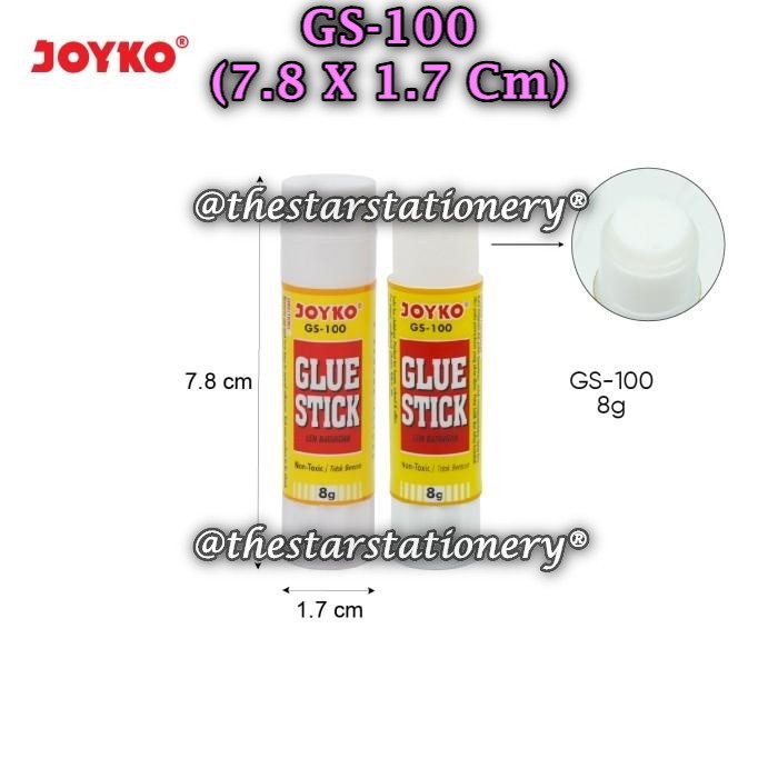 

(1 Pak/24) GROSIR Glue Stick JOYKO GS-100 8 gr Glue Stick Lem Kertas Batang Joyko GS-100 (Pak/24)