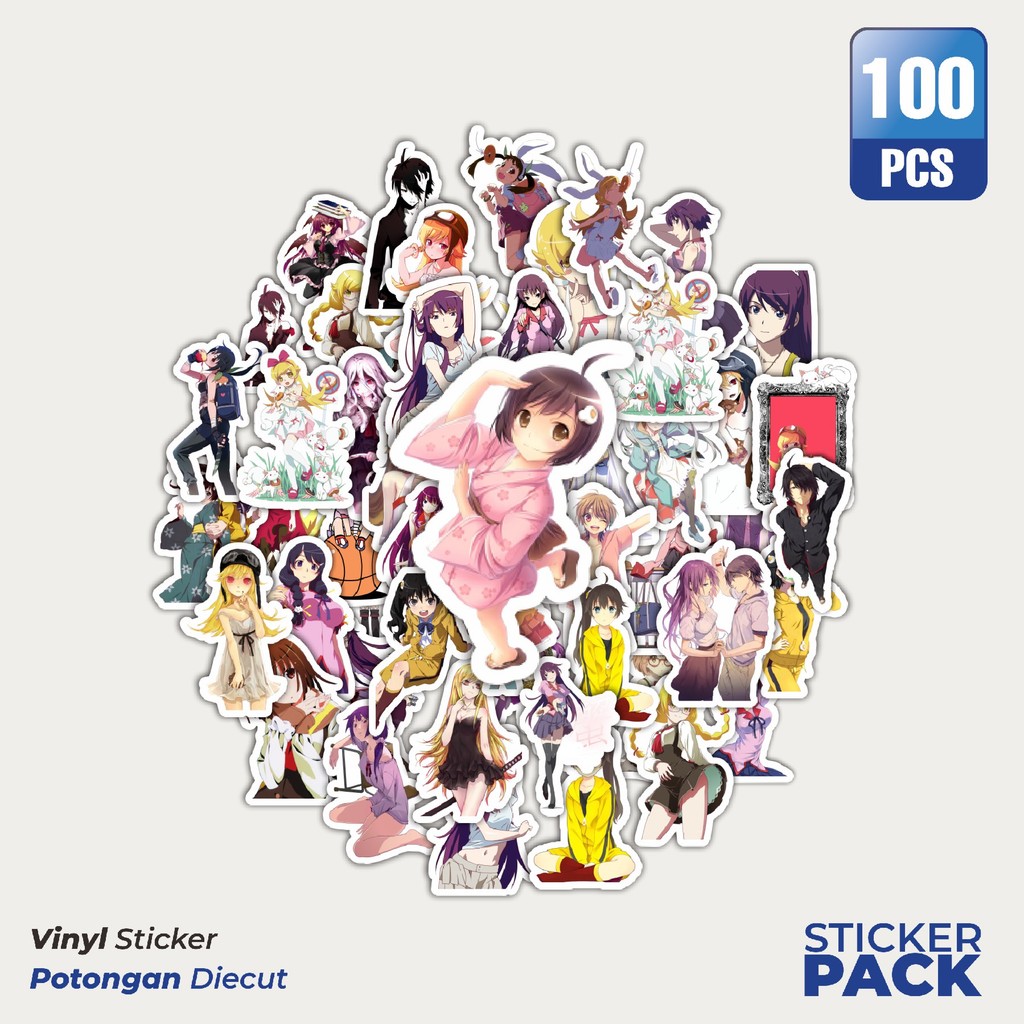 

Super Hemat! 100 PCS Stiker Game Series Monogatari Karakter Mix 2 Waterproof Aesthetic- Untuk Laptop, Motor, dan Helm - Paper Stationery Pack