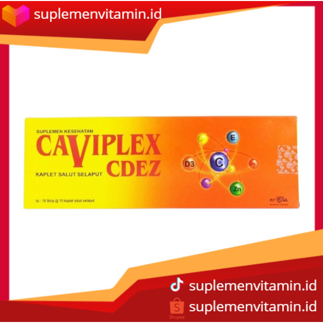 Caviplex CDez Box Vitamin C 500mg Vitamin D3 E Zinc - 100 Kaplet