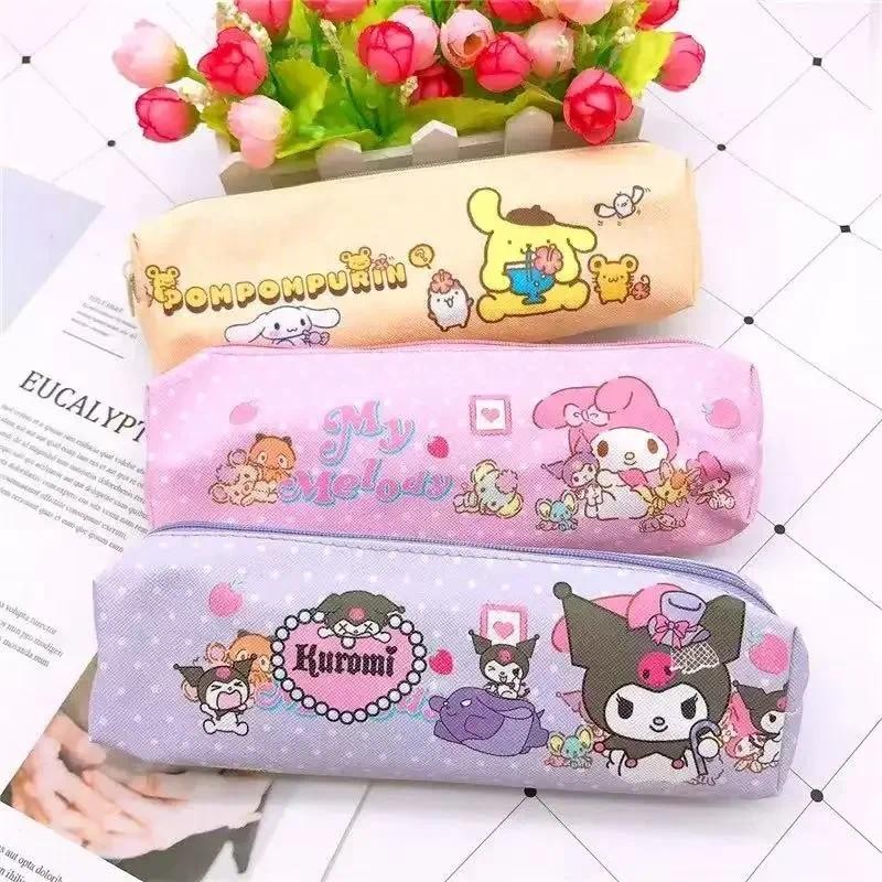 

Cinnamoroll Kuromi My Melody Pompompurin Sanrio Pencil Pouch Pen Case Cute Cosmetic Bag Girls Student Supplies Stationery Gifts