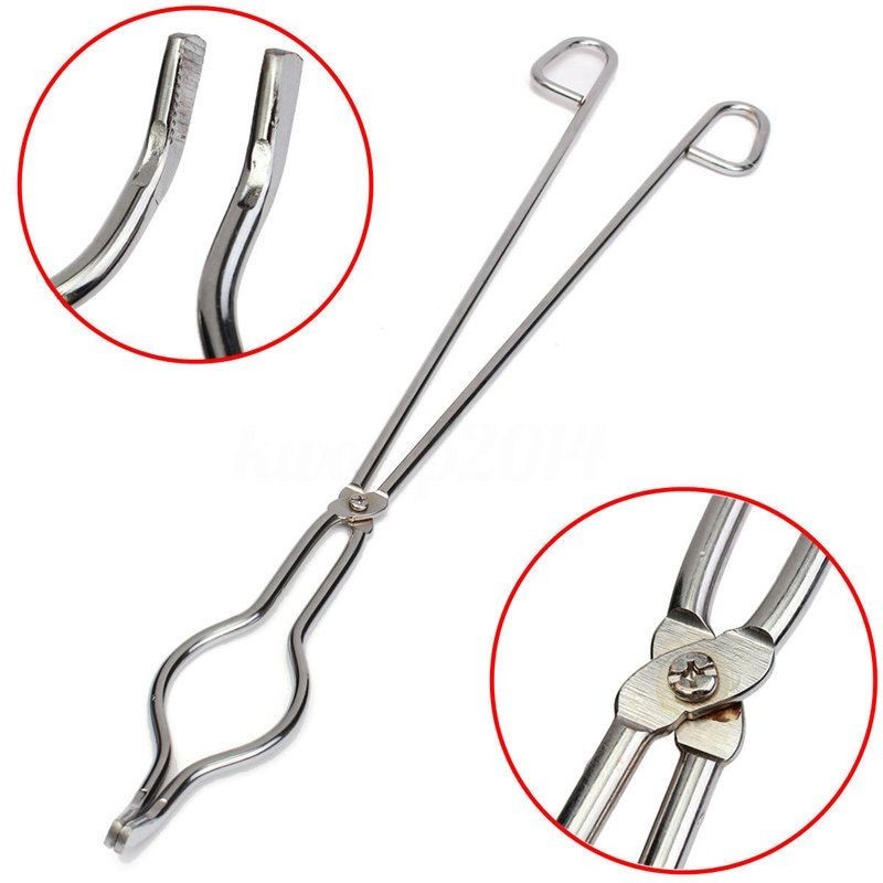 20/30/50Cm Ton Krus Jepit Cawan Tang Krusibel Alat Penjepit Krusible Crucible Tongs Melting Dish