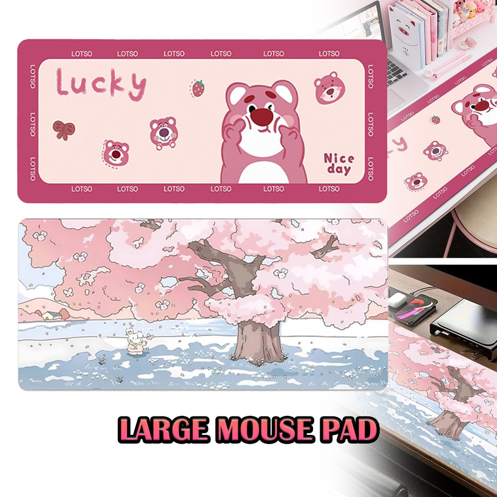 1pc alas mouse laptop aesthetic, alas mouse laptop lucu,alas mouse komputer panjang, Lembar Alas Mou