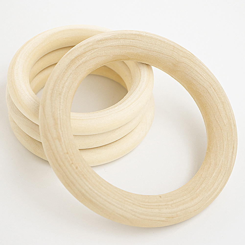 

Unfinished Wooden Rings 15-100MM Natural Wood Rings For Macrame DIY Crafts Wood Hoops Ornaments Connectors Jewelry Making