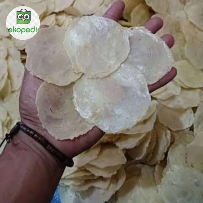 

produk Emping melinjo super asli tipis kering kemasan 1kg original - Putih, 1000grm