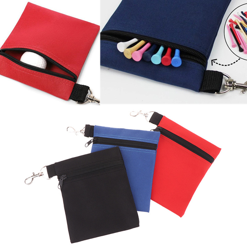 Golf Ball Carrier Bag With Metal Lobster Buckle Portable Golf Tee Holder Container Case Golf Ball Zi