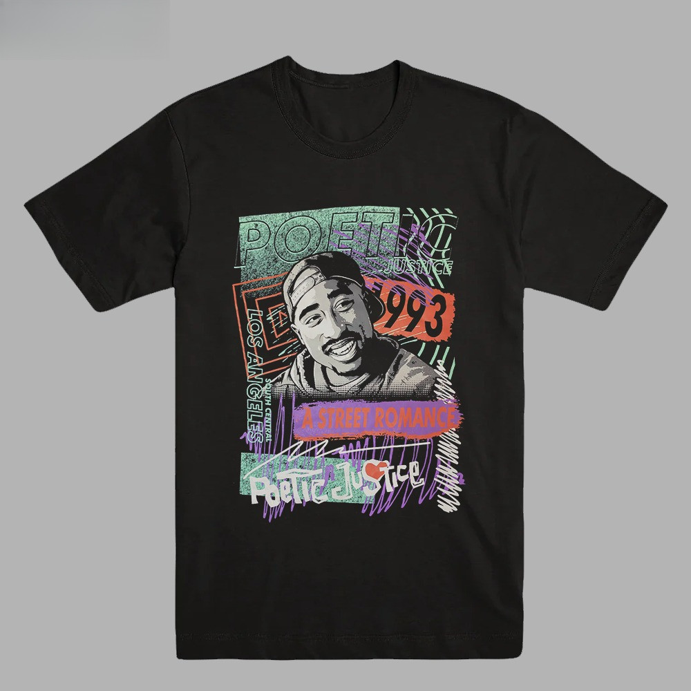 2PAC | TUPAC - POETIC JUSTICE | T-SHIRT |  MUSIC MERCH