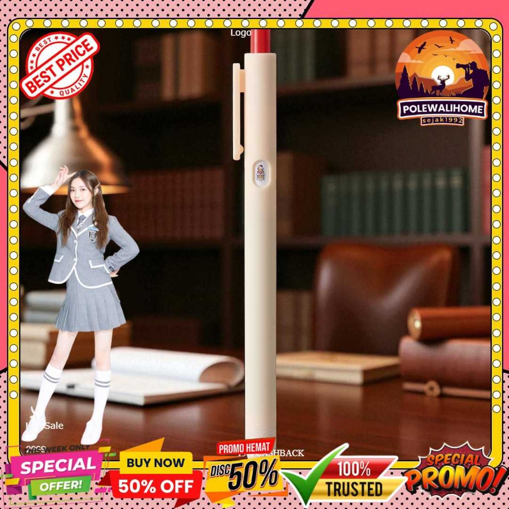 

Kaco Pena Pulpen Gel Small Window Pattern Quick Dry Black Ink 1 PCS - K1053