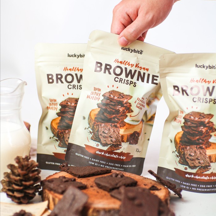 

Vegan Brownie Crisps (75gr) - Gluten Free & Healthy - LUCKYBITE