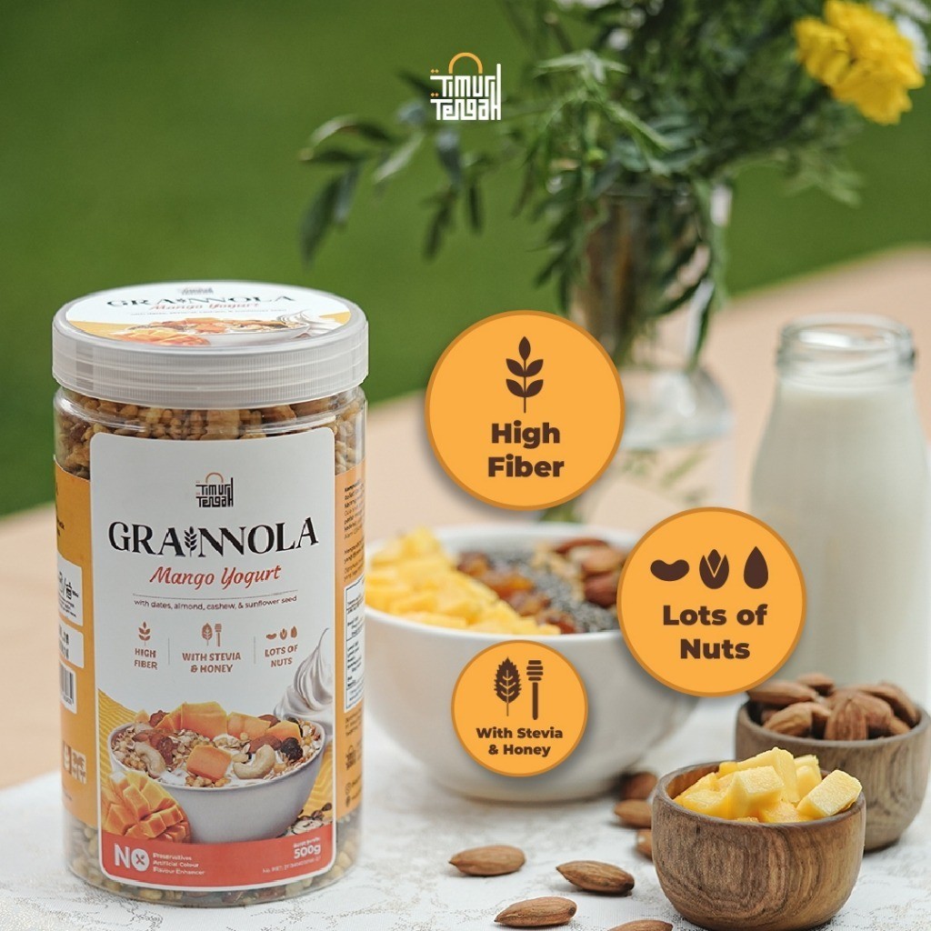 

Grainnola Mango Yogurt 500g Premium Timur Tengah Cemilan Sehat Rendah Kalori