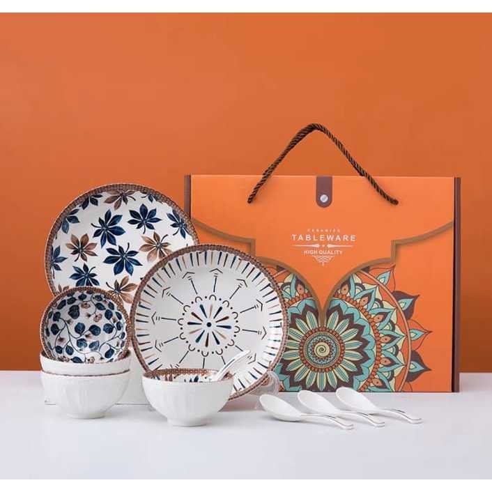 

[ Premiere_Home HAMPERS DAN SOUVENIR ] Mangkok Piring set premium peralatan makan / Mangkok set keramik Bowl Piece / Eiko Japanese style bowl and plate / mangkok set / Hadiah / Lebaran / Idul fitri / Hampers Lebaran / Christmas / natal