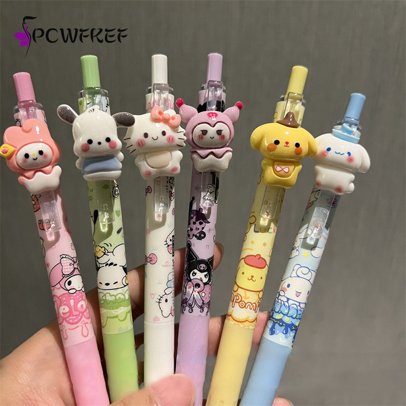 

3Pcs/set Kawaii Sanrio Hello Kitty Cinnamoroll Kuromi 0.5mm Gel Pen Cute Writing Pen Cartoon School Student Stationery Supplies