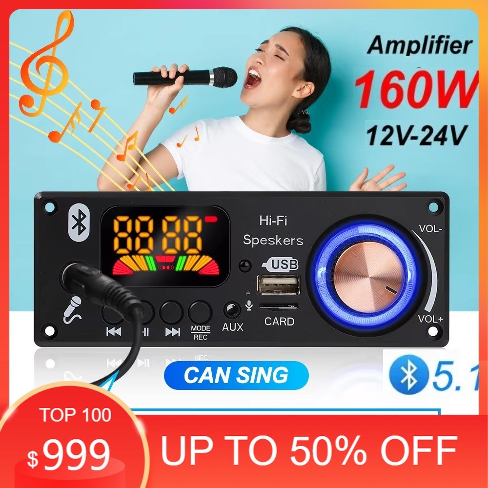 Decoder Board Modul Bluetooth MP3 Remote Control Ampli Kit Cable JQ-D161BT V1 HIFI input USB MicroSD