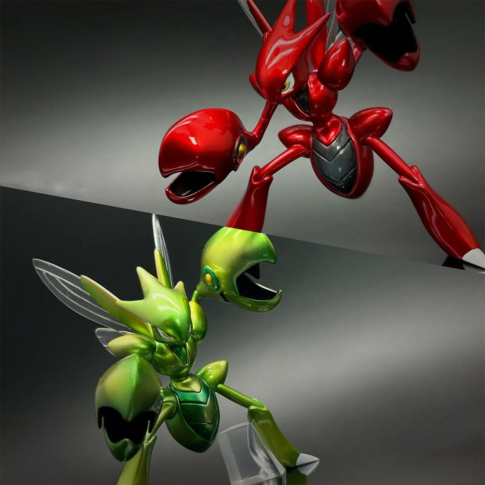 9cm/3.54inch Anime Pokemon Scizor Figure Mantis Action Figure PVC Statue Desktop Ornament Collection
