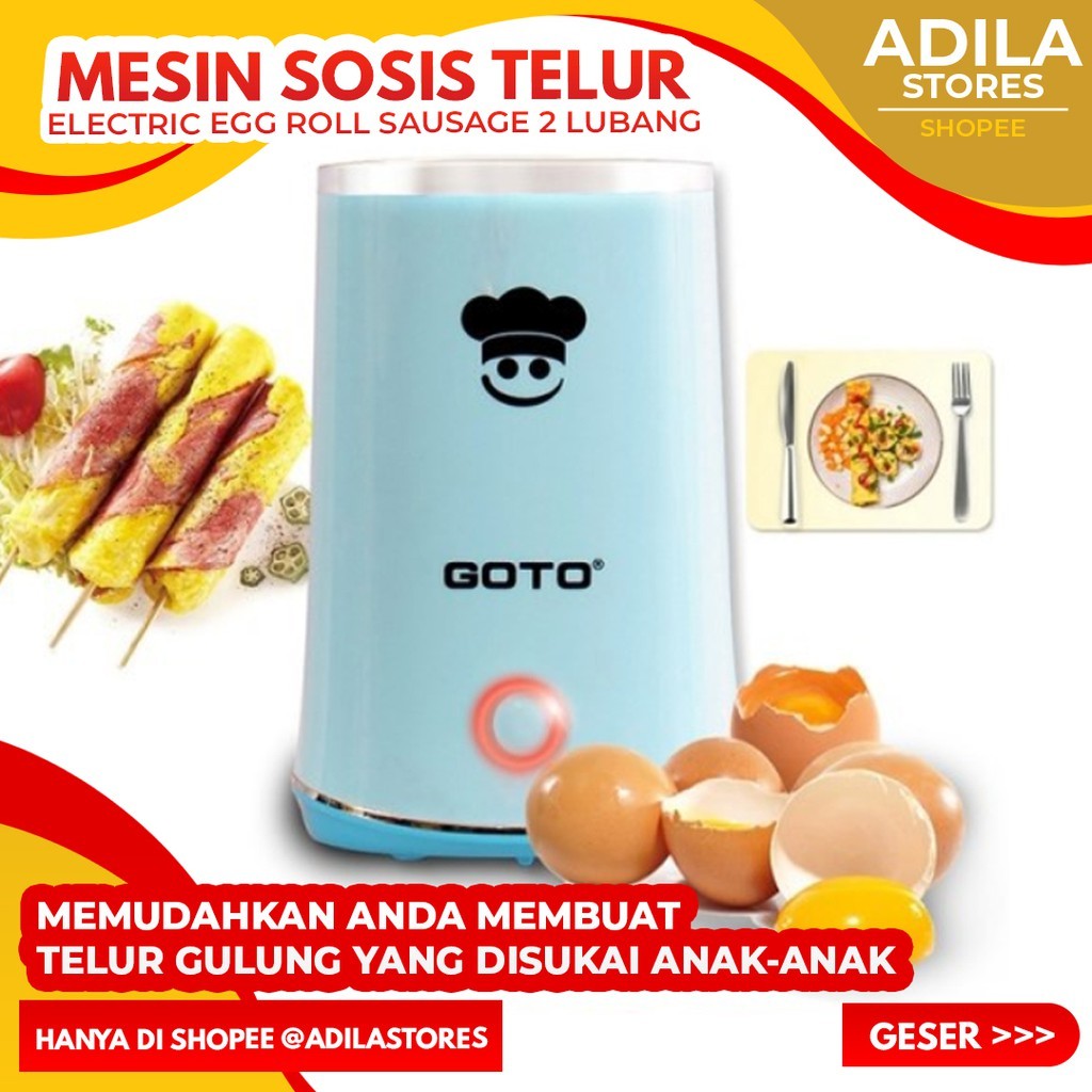 MESIN SOSTEL 2 LUBANG SOSIS TELUR HOTDOG ALAT MASAK ELEKTRONIK DAPUR PEMANGGANG EGG ROLL MAKER