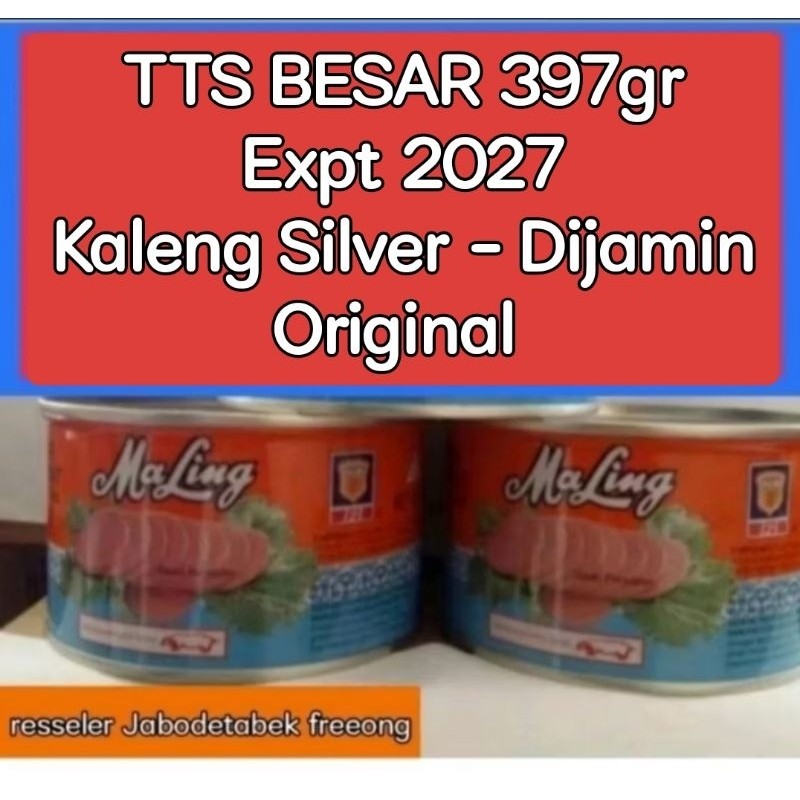 

Maling TTS 397gr-Ham Babi-Luncheon meat Ukuran besar-non halal