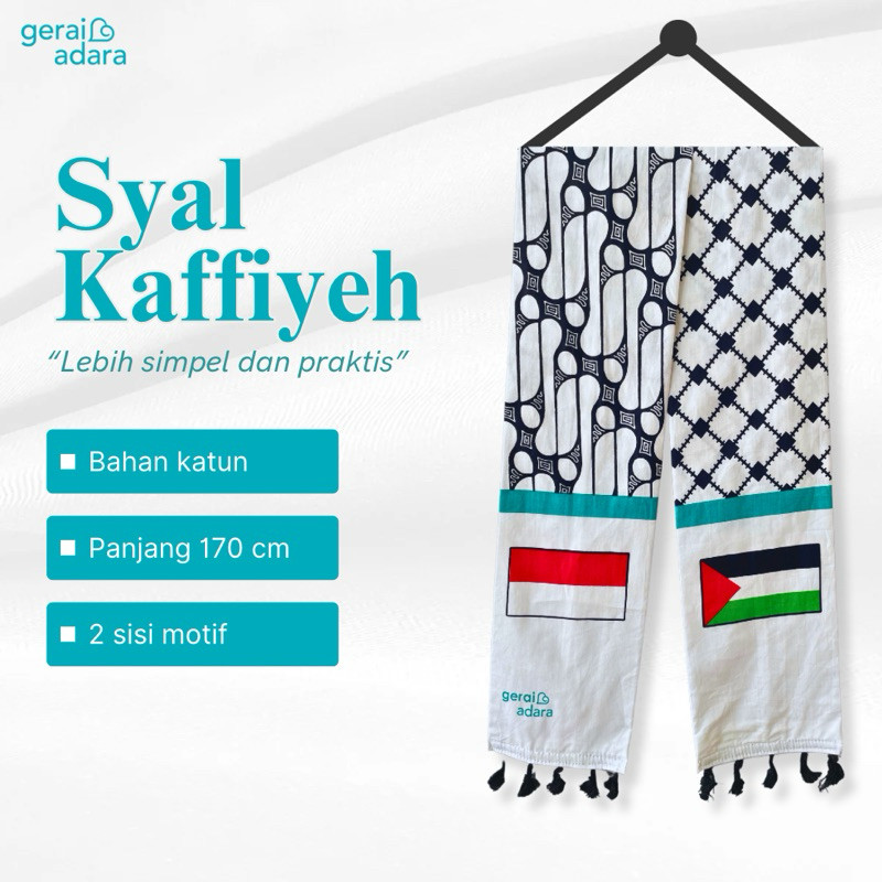 SALE Syal Leher | Syal Wanita Premium | Slayer Palestina - Syal Batik Adara