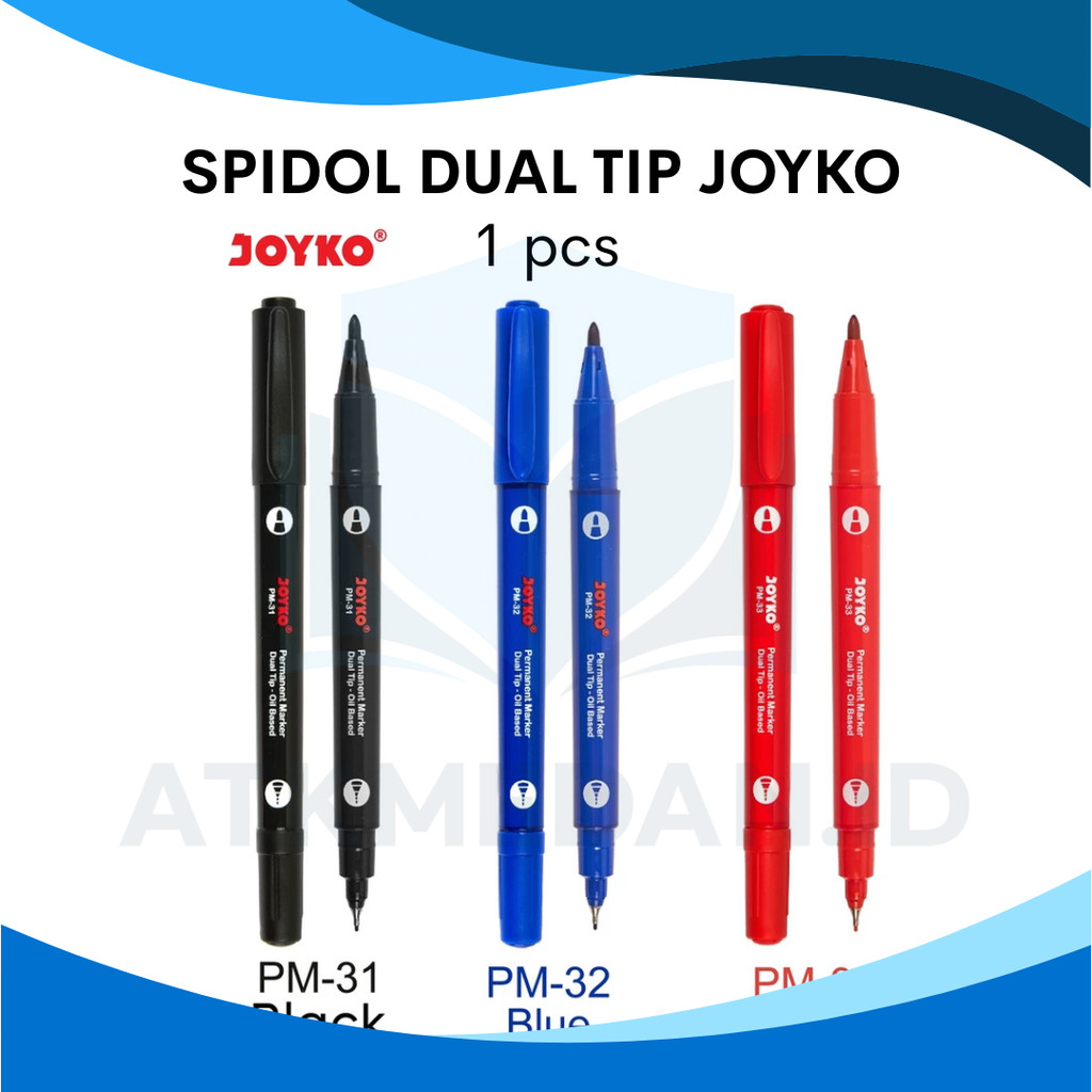 

SPIDOL JOYKO DUAL TIP PERMANENT PM-31~33 PER PCS | SPIDOL DUA SISI