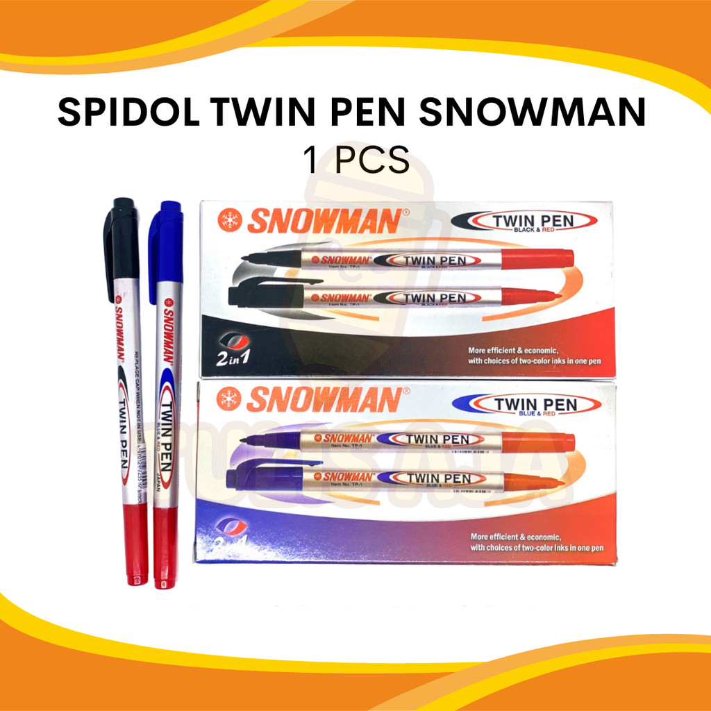 

TWIN PEN SNOWMAN PER PCS 2 IN 1