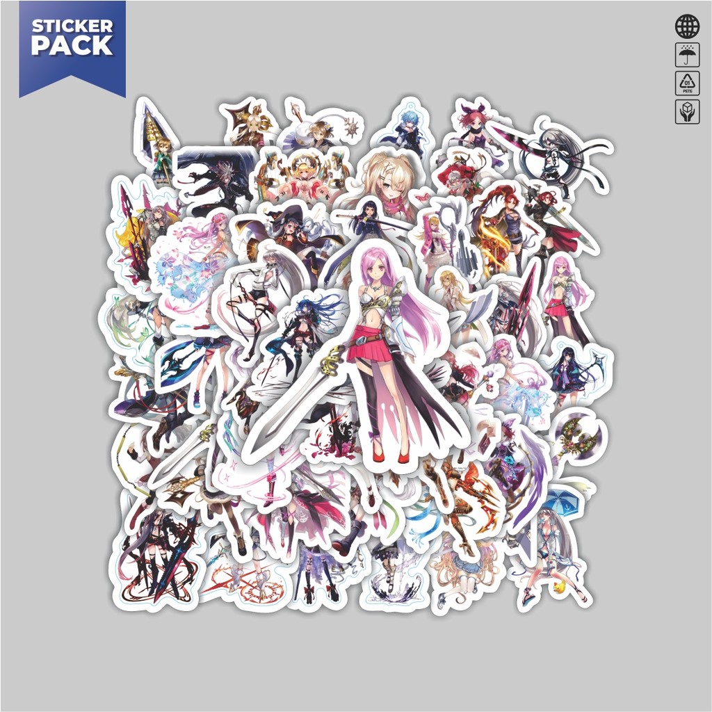 

[100PCS]Stiker Pack Stiker Game Series Phantom Of The Kill Karakter Mix 1 Aesthetic Vinyl Anti Air Dekorasi Sticker Laptop Buku Journal Koper Helm Casing HP Gitar Helm Skateboard