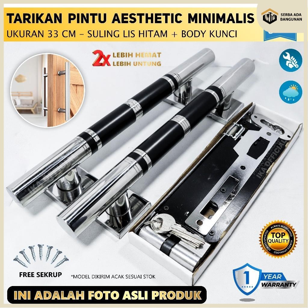paket 2 handle pintu rumah set kunci tarikan gagang pintu rumah minimalis handle pintu tarikan pintu