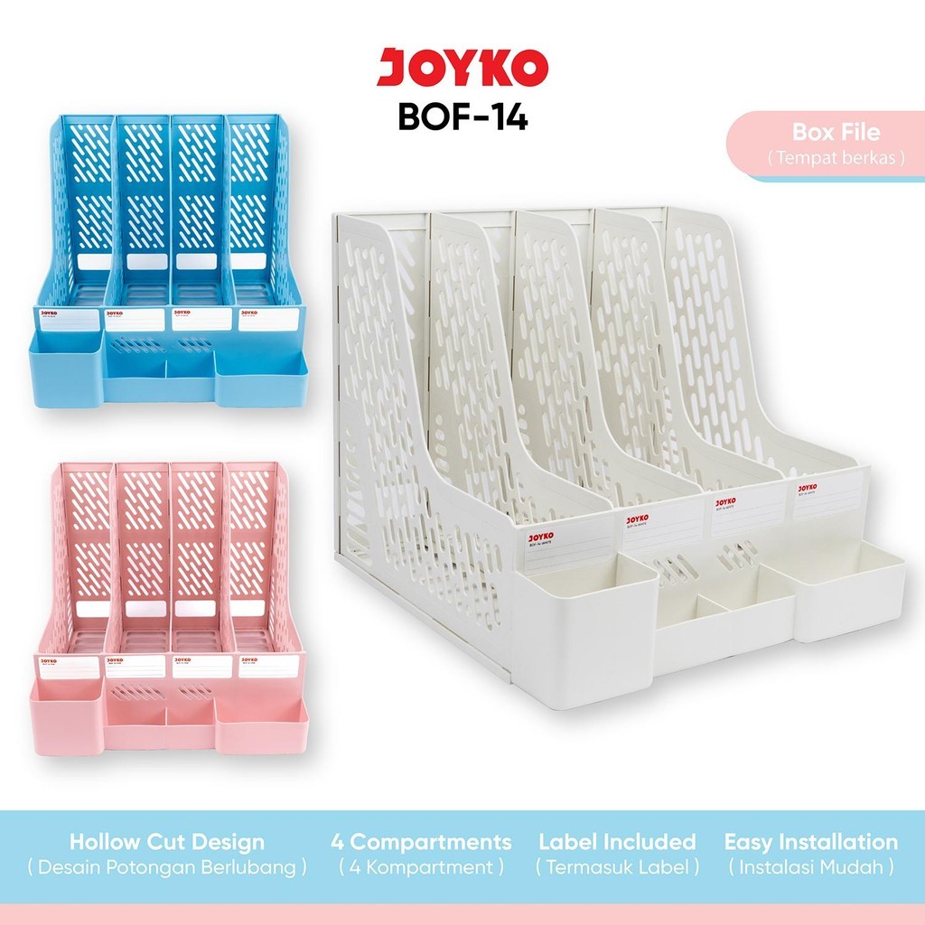 

Box File Joyko BOF-14 | Box File Rakit 4 Susun | Tempat Berkas Joyko | Organizer Meja