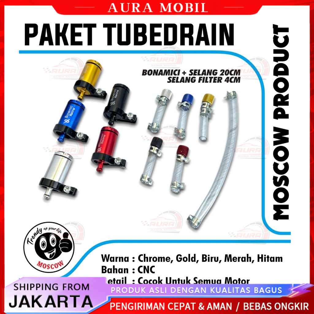 Tube Drain CNC BONAMICI ORIGINAL Selang Hawa Box Filter Udara Nmax Aerox Vario Beat Scoopy Pcx dll S