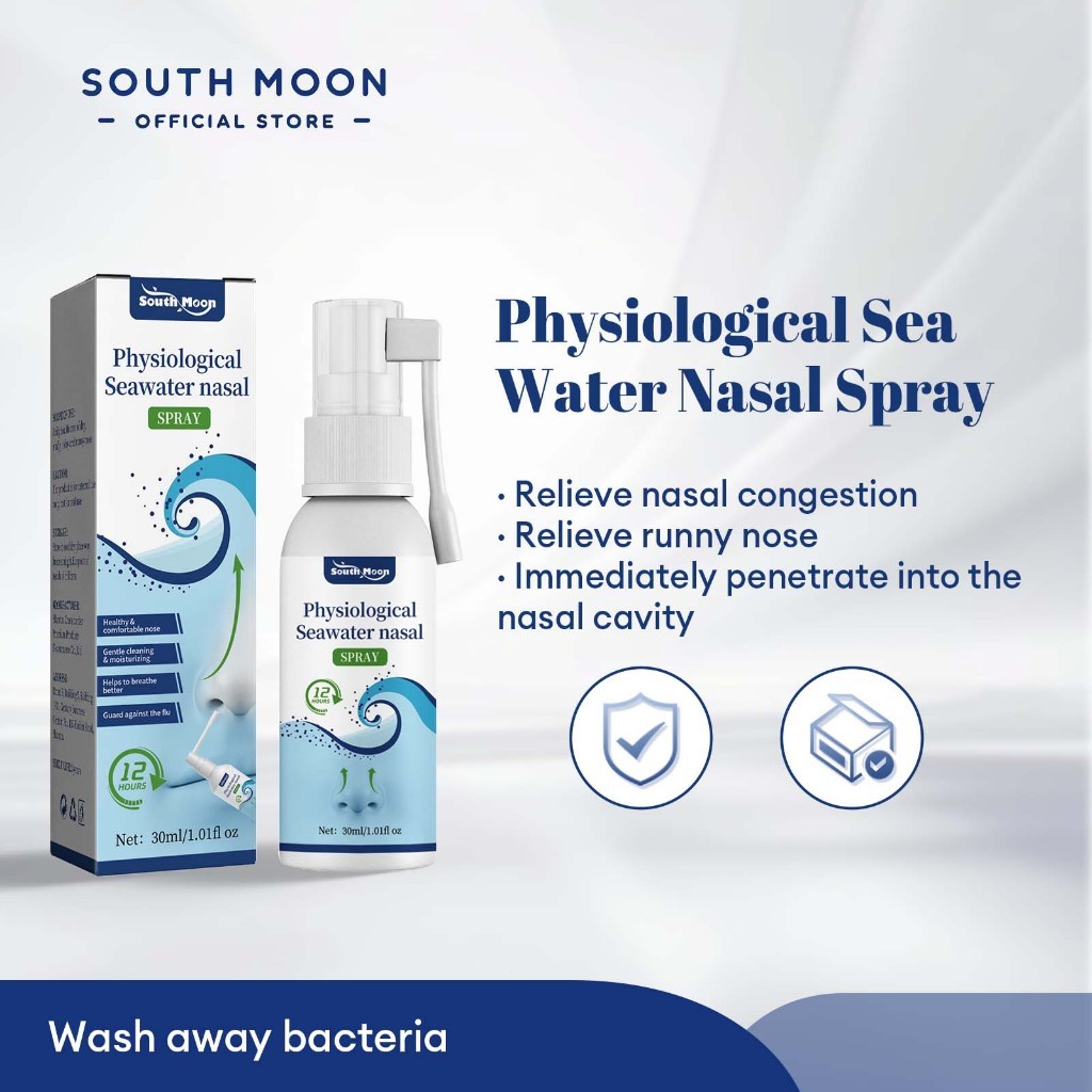 South Moon Sinusitis Semprot Hidung30ml Sinusitis Polip Hidung Semprotan Rinitis Air Laut Fisiologis