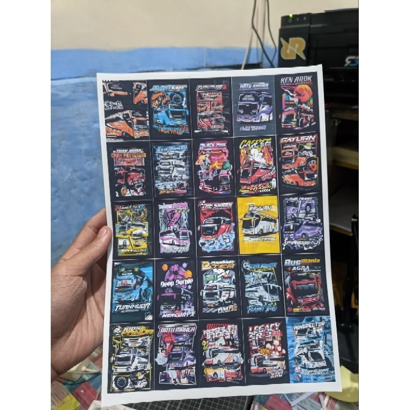 

[MAC] Stiker Bus Bahan Biasa ( Non Hologram) Isi 25pcs