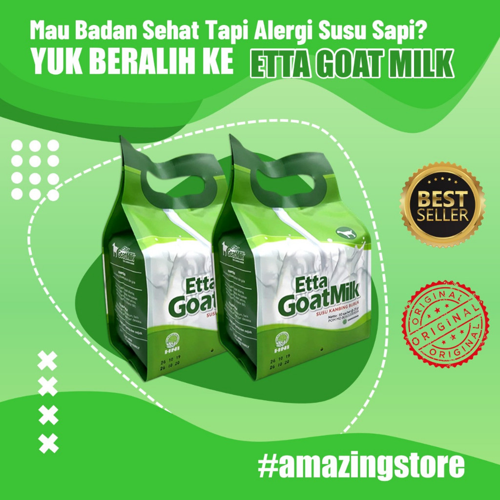 

ETTA GOAT MILK SUSU KAMBING ETTAWA TINGGI PROTEIN TINGGI KALSIUM