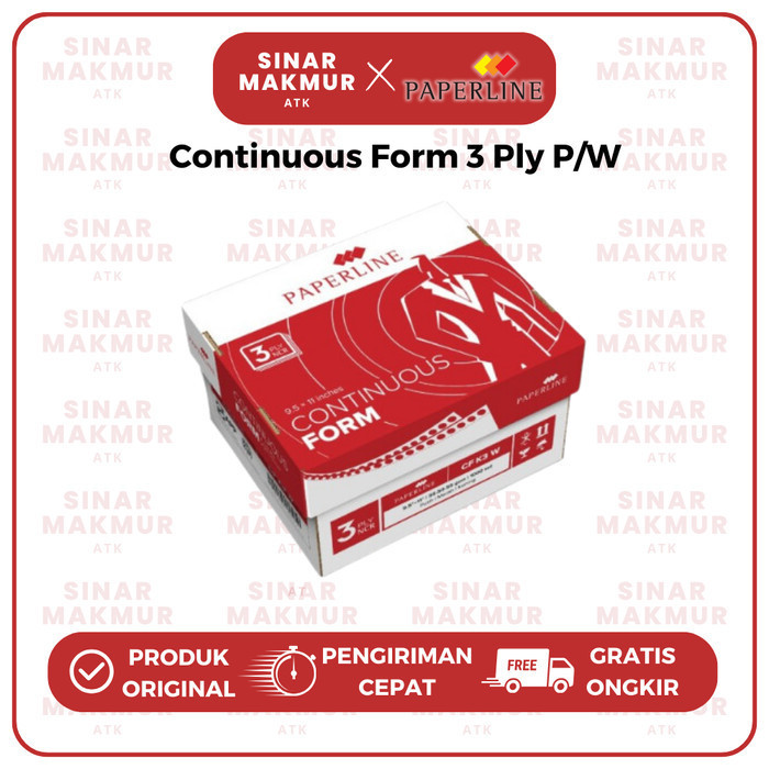 

Continuous Form/Kertas Komputer 9.5x11 3 Ply/K3 W Paperline (Dus)