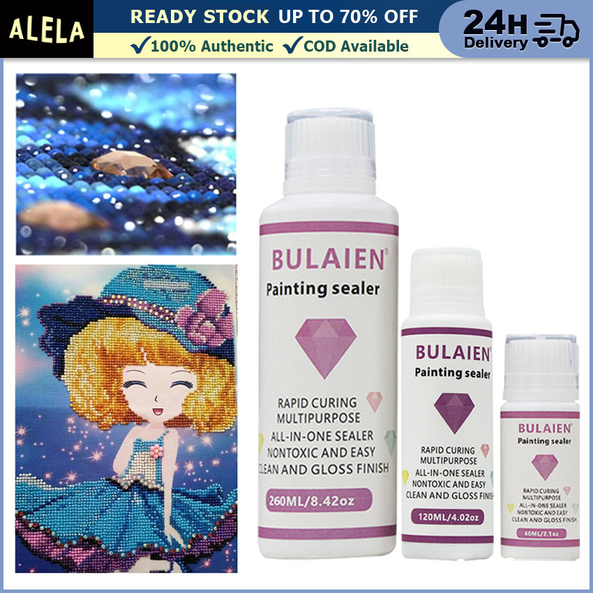 

DIY Diamond Painting Glue Lem Segel Lukisan Berlian Permanent Hold Shine Effect Sealer Brightener