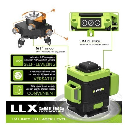 L-FINE Laser Level Green 16 Line 3/4D Super Powerfull