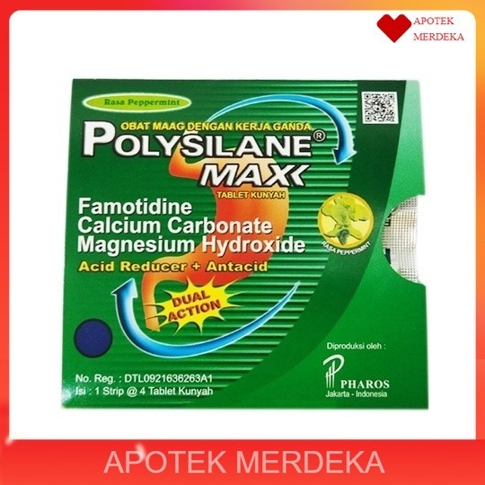 Polysilane Max 1 Strip 4Tablet / POLYSILANE MAX RASA PEPPERMINT STRIP 4 TABLET