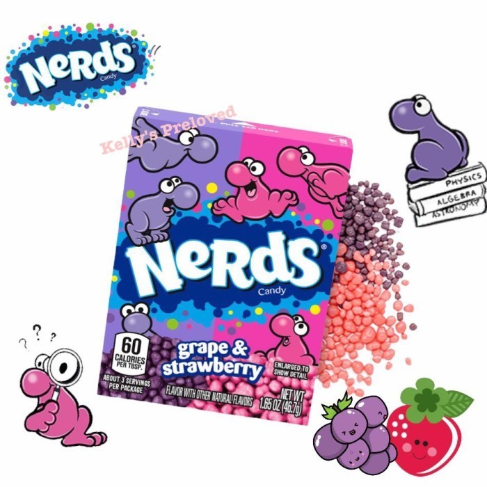 

NERDS GRAPE STRAWBERRY CANDY 46.7gr MADE IN USA