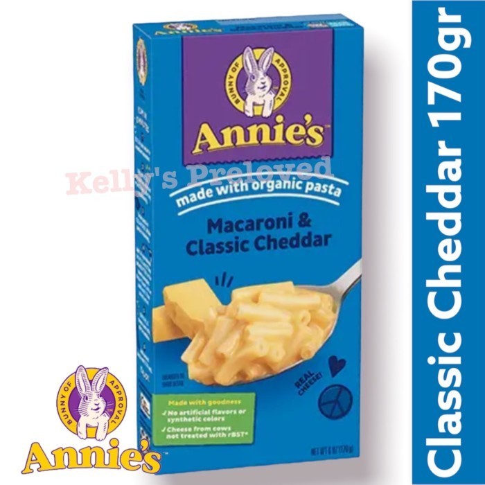 

ANNIE'S ORGANIC MACARONI AND CHEESE | CLASSIC CHEDDAR 170 GR | ANNIES