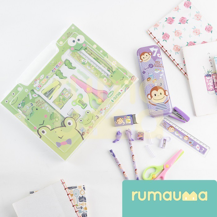 

promo ✨ -RUMAUMA Stationery Alat Tulis Super Lengkap Peralatan Sekolah Premium - Yellow