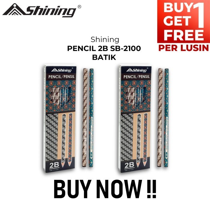 

promo ✨ -BUY 1 GET 1 - Shining Pensil 2B Motif Batik SB-2100 ( 24 Pcs )